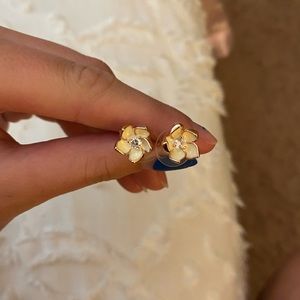 Rose Gold Flower Earrings